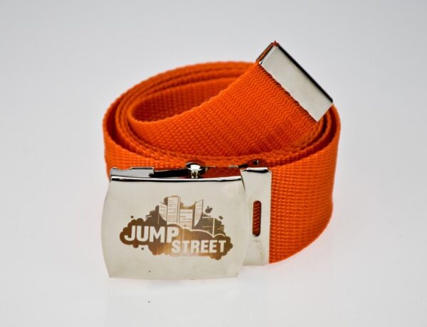 Pasek streetwear Jump street CITY SILVER & ORANGE - obrazek 2