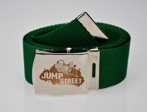 Pasek streetwear Jump street CITY SILVER & GREEN - obrazek 2