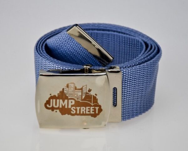 Pasek streetwear Jump street CITY SILVER & BLUE GREY - obrazek 2