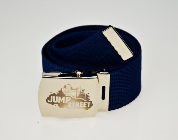Pasek streetwear Jump street CITY SILVER & NAVY BLUE - obrazek 2