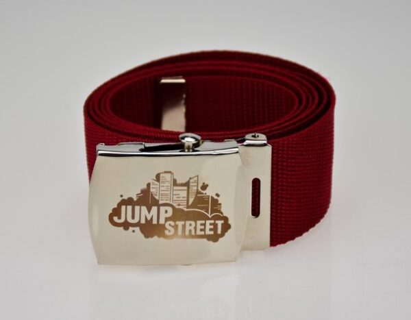 Pasek streetwear Jump street CITY SILVER & CLARET - obrazek 2