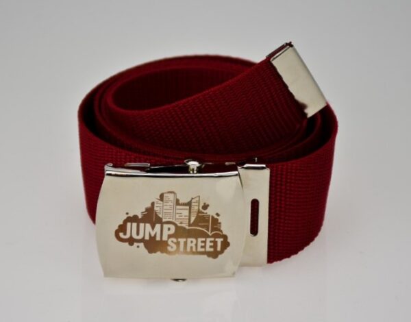 Pasek streetwear Jump street CITY SILVER & CLARET - obrazek 3