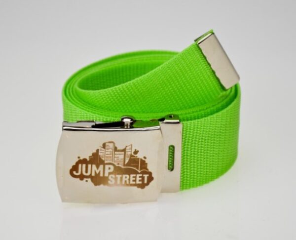 Pasek streetwear Jump street CITY SILVER & LIGHT GREEN - obrazek 2