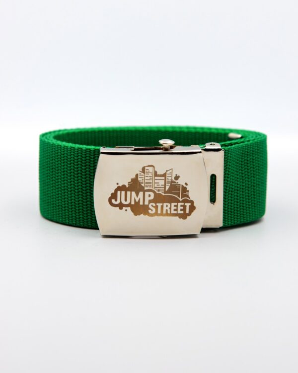 Pasek streetwear Jump street CITY SILVER & GREEN