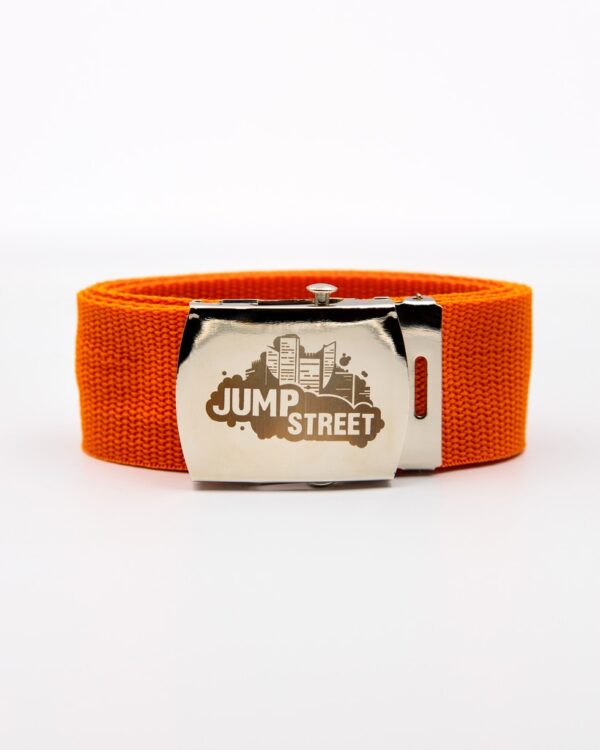 Pasek streetwear Jump street CITY SILVER & ORANGE