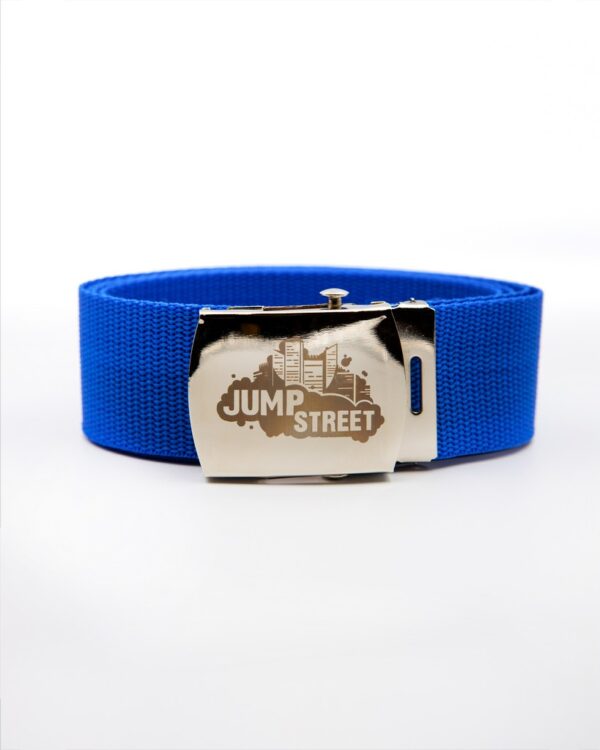Pasek streetwear Jump street CITY SILVER & BLUE