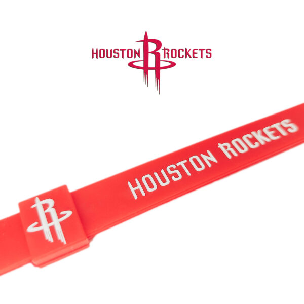 Opaska silikonowa bransoletka streetwear HOUSTON ROCKETS - obrazek 2