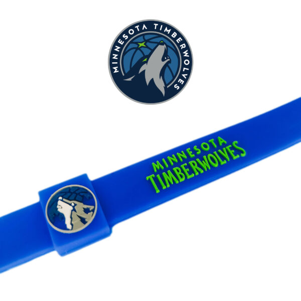 Opaska silikonowa bransoletka streetwear MINNESOTA TIMBERWOLVES - obrazek 2