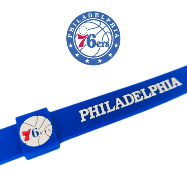 Opaska silikonowa bransoletka streetwear PHILADELPHIA 76ERS - obrazek 2