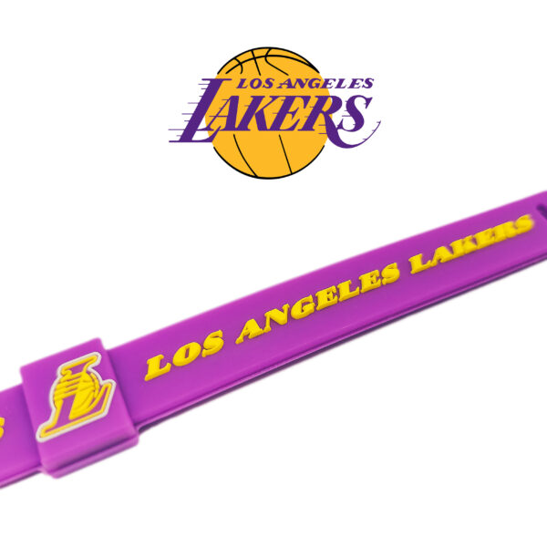 Opaska silikonowa bransoletka streetwear LOS ANGELES LAKERS - obrazek 2
